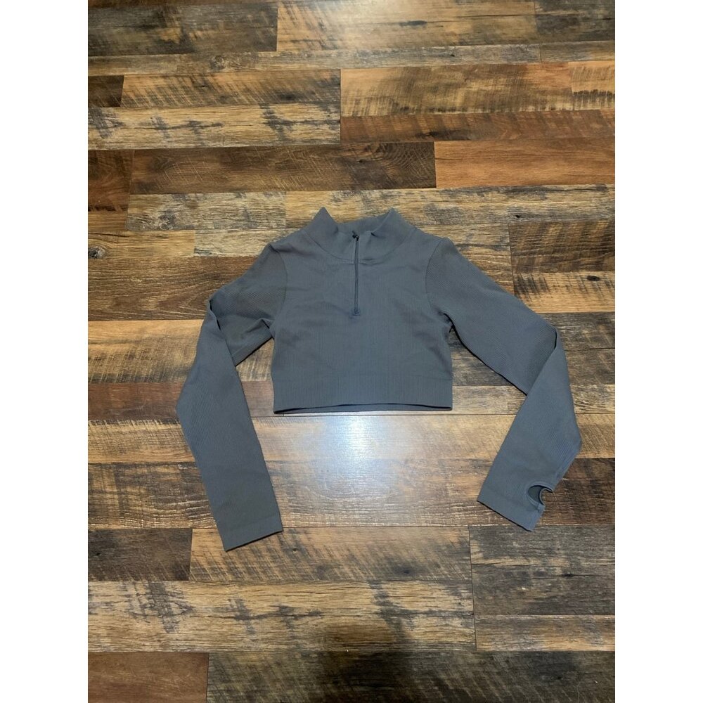 Mooslover long‎ sleeve cropped yoga top